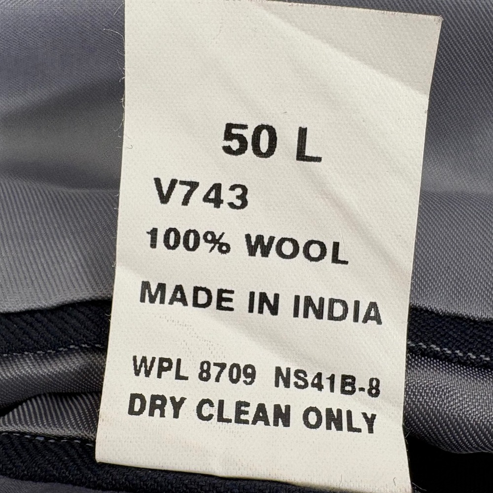 Nautica Men's Pinstripe Navy Blue 100% Wool Blazer Suit Jacket 50L Made in India - Picture 9 of 15